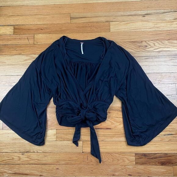 Free People Black Blouse Size XS - Picture 2 of 8